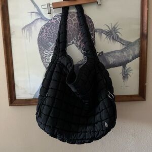 SOLD Free People Black Hobo Bag with Braided Detail
